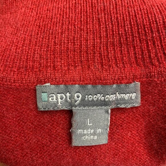 Apt. 9 red cashmere turtleneck - Picture 3 of 4